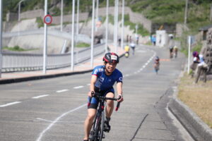 ▼海の風が心地よいバイクパート